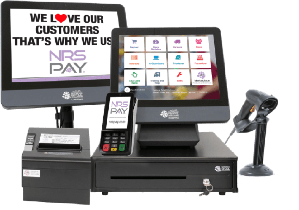 NRS Cheetah countertop POS bundle